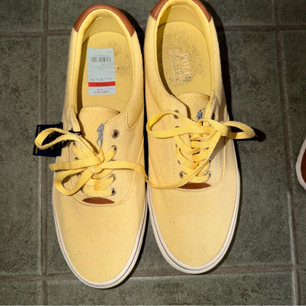 Polo Yellow Canvas Low-Top Sneakers - Picture 2 of 5
